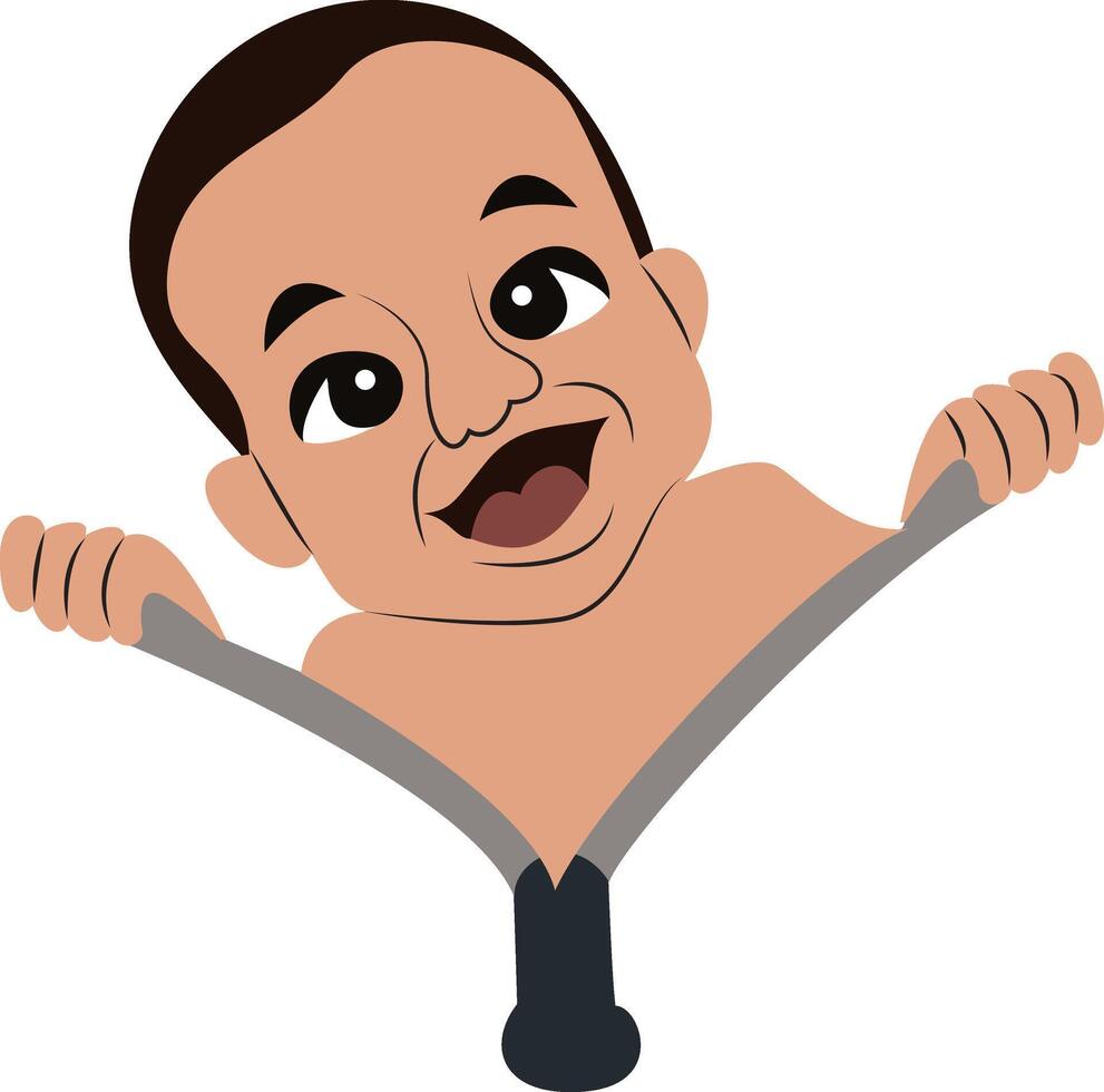 Happy Baby Peeking Zip-Up Surprise vector