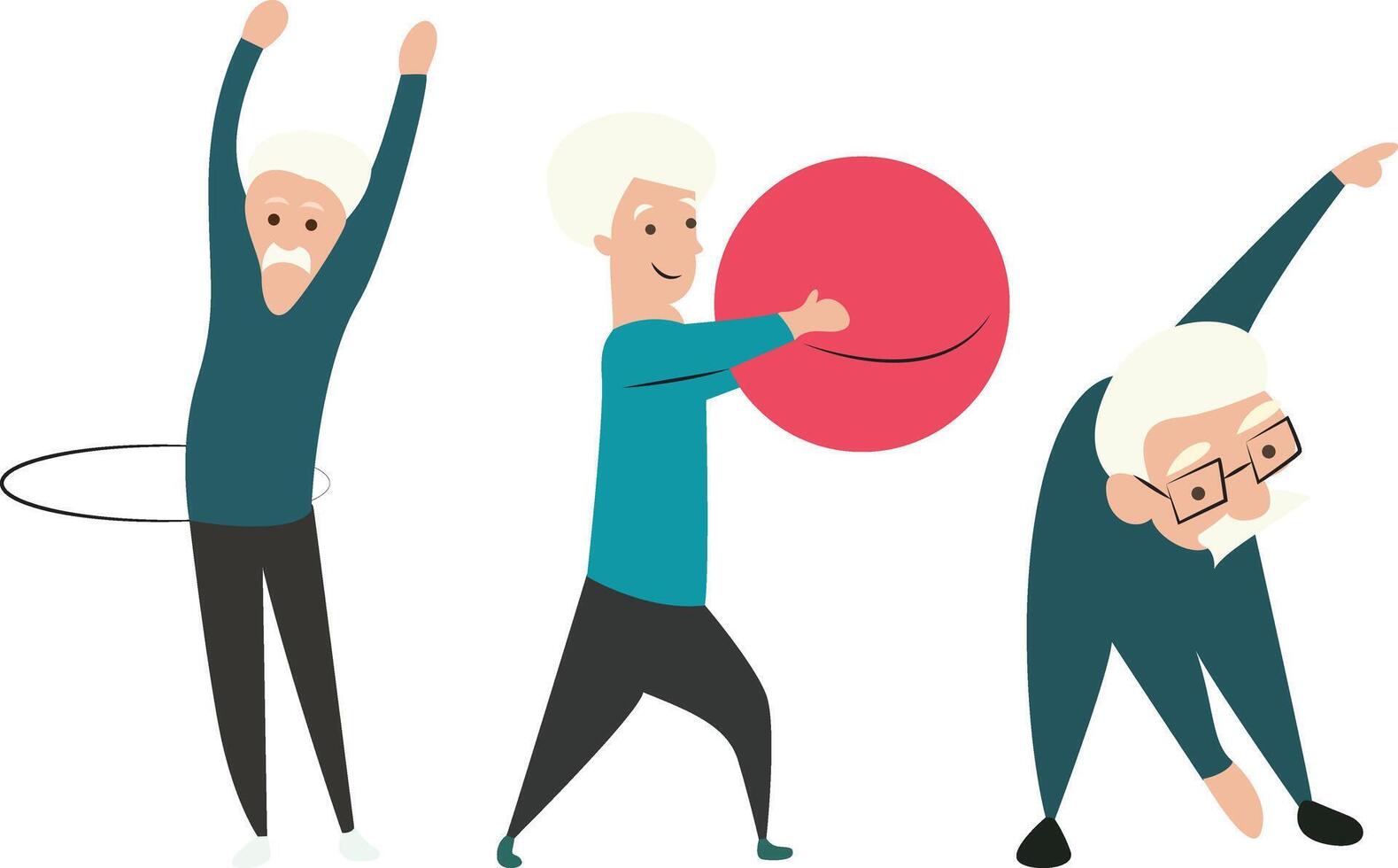 Senior Citizens Enjoying Active Lifestyle vector