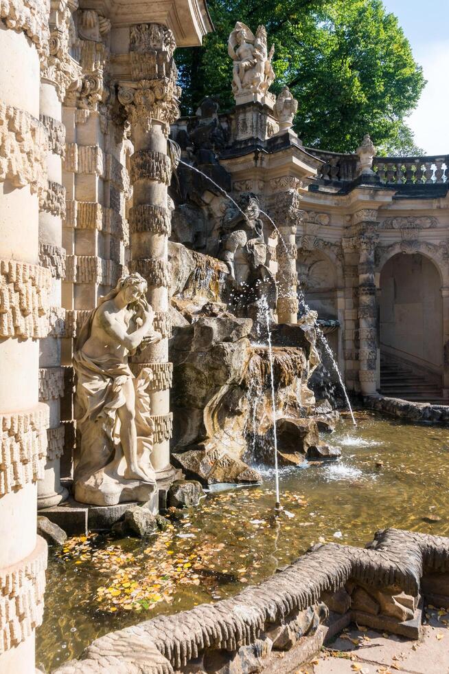 Dresden, Germany-august 16,2022-view of the vast Zwinger complex, one of the most important baroque monuments in the city, during a sunny day. photo