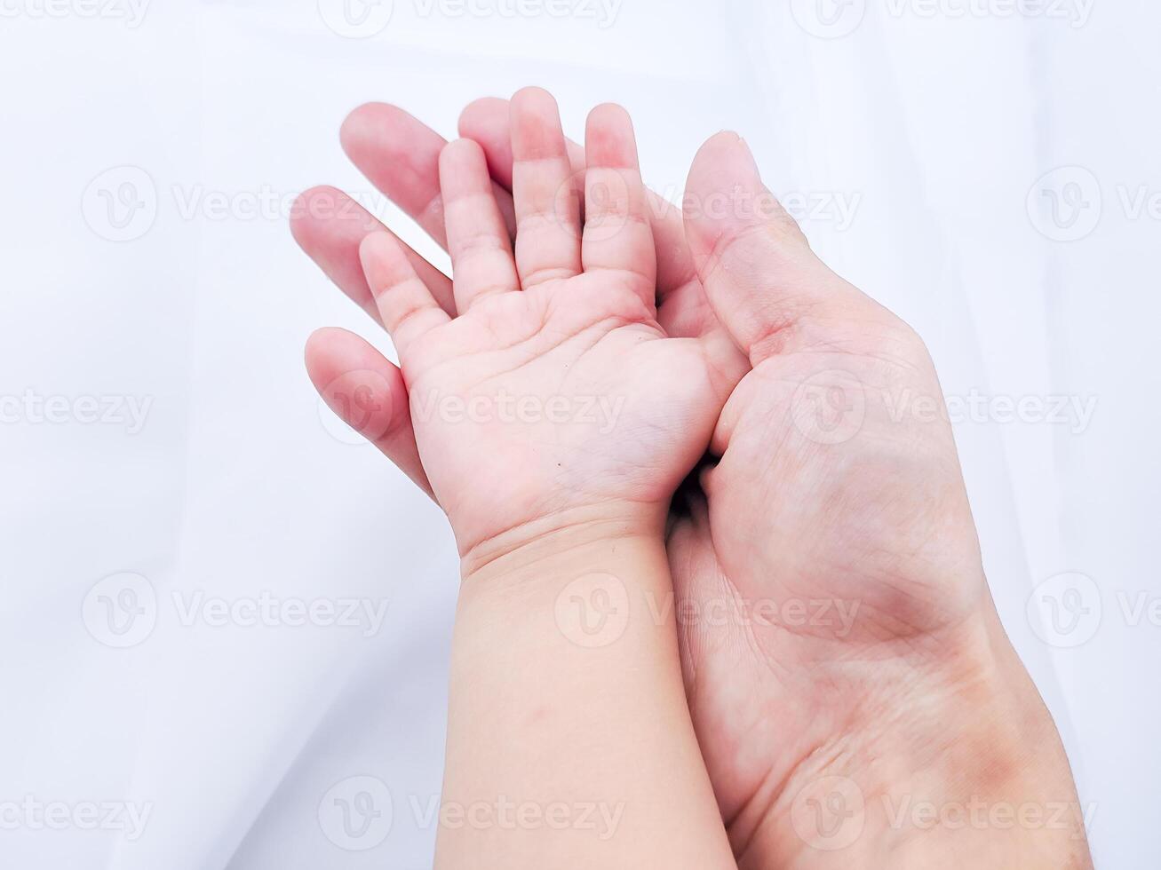 Dad and Child Hands Together Emotional Family Moment photo