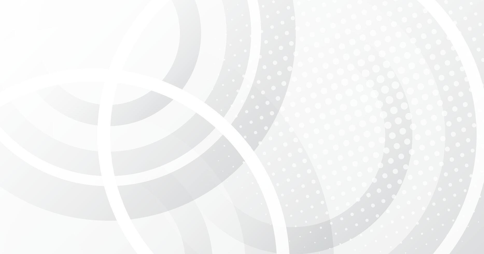 White abstract background overlap layer on bright space with circles effect decoration. Modern banner with lines style. Graphic design element stripes concept for web banner, flyer, or brochure cover vector