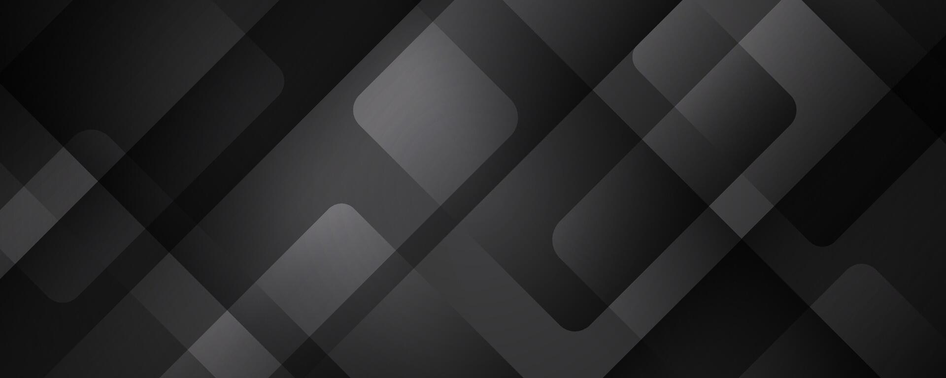 Black geometric abstract background overlap layer on dark space with cutout effect decoration. Modern graphic design element rounded shape style concept for web banner, flyer, card, or brochure cover vector