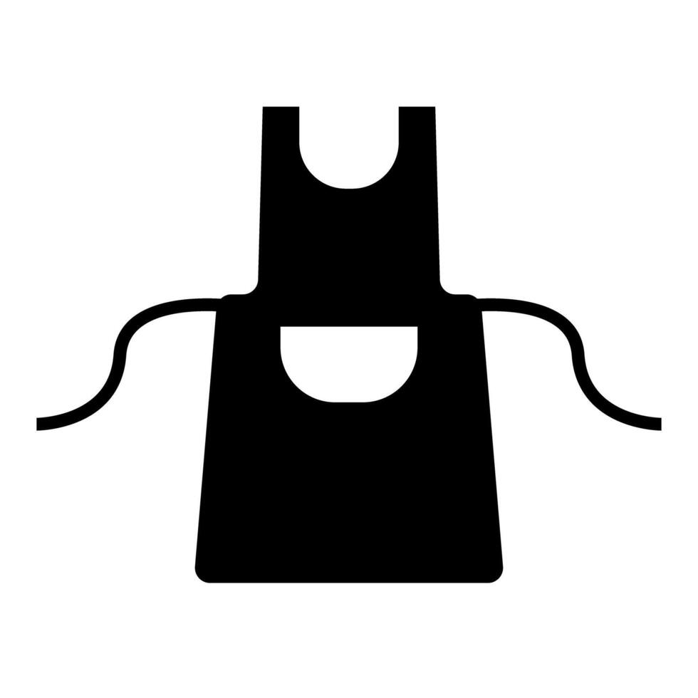 Simple apron silhouette icon. vector