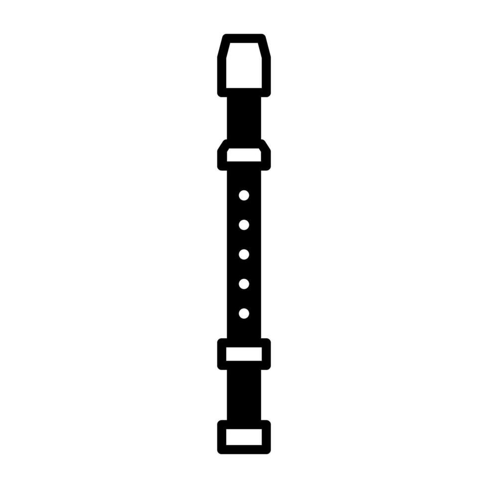 Simple design recorder silhouette. vector