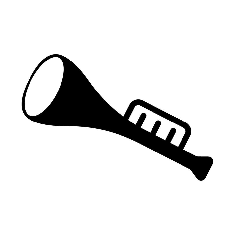 Simple design trumpet silhouette icon. vector
