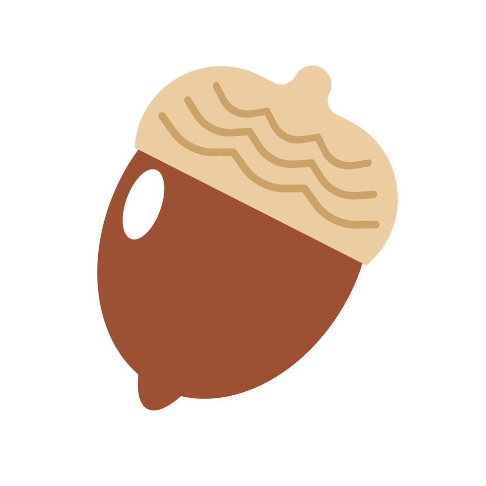 Simple design acorn icon. vector