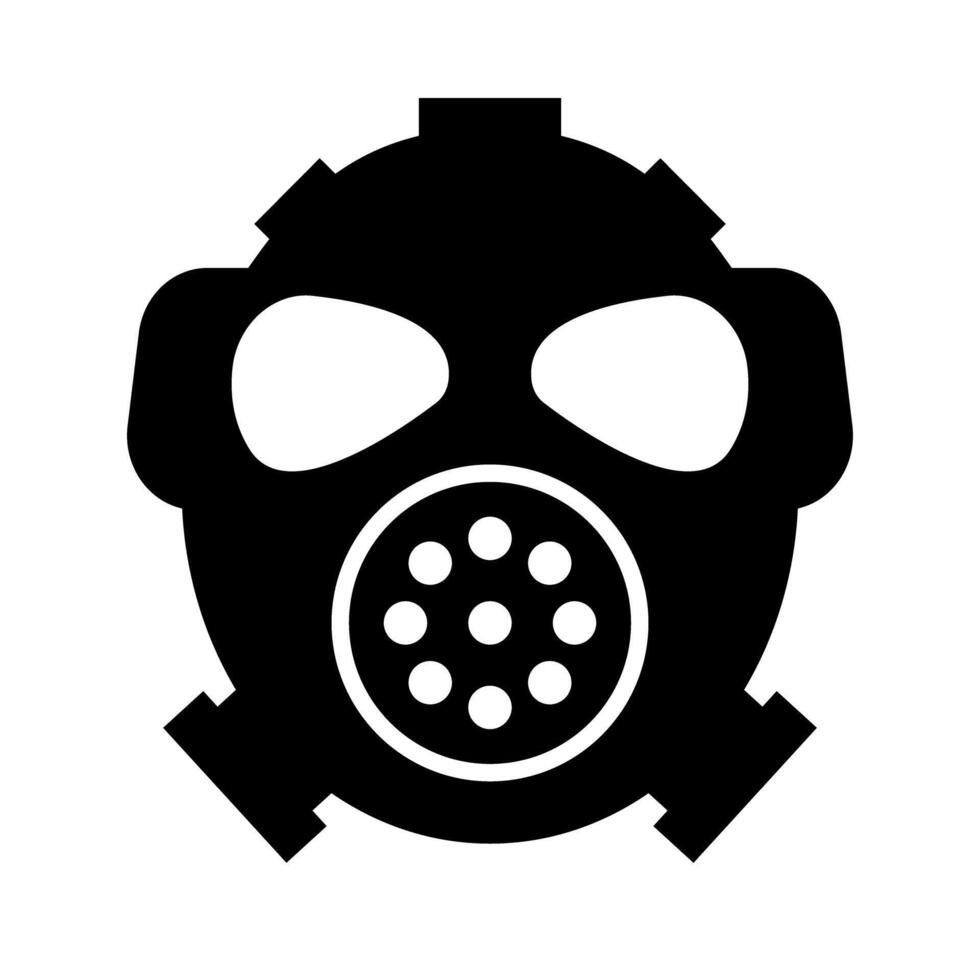 Simple gas mask silhouette. vector