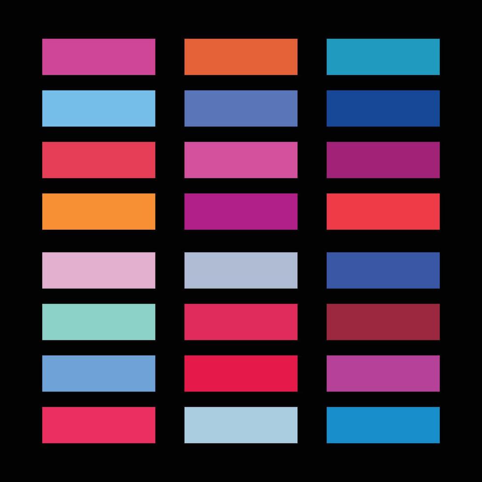 Abstract grid of colorful rectangles against a black background for design and inspiration vector