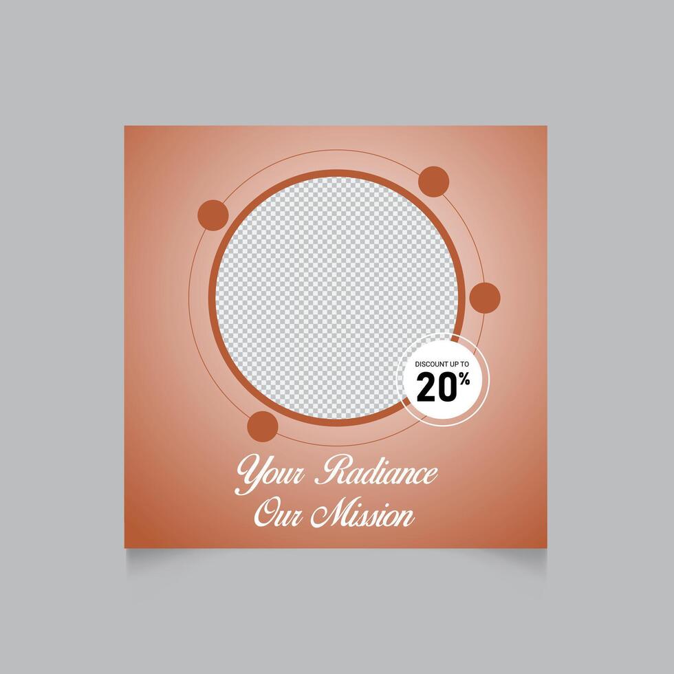 Social Media Template With Circular Frame For Product Promotion Advertisement vector