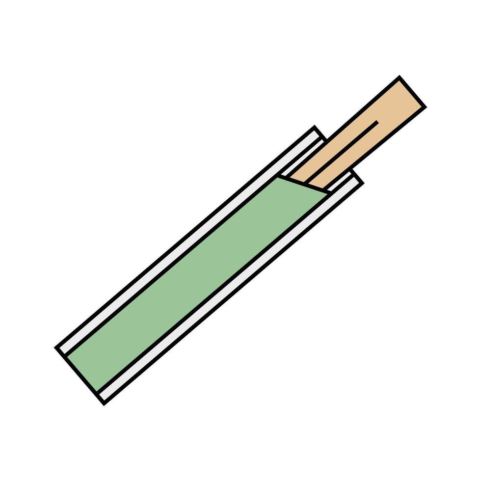 Flat design disposable chopsticks icon. vector
