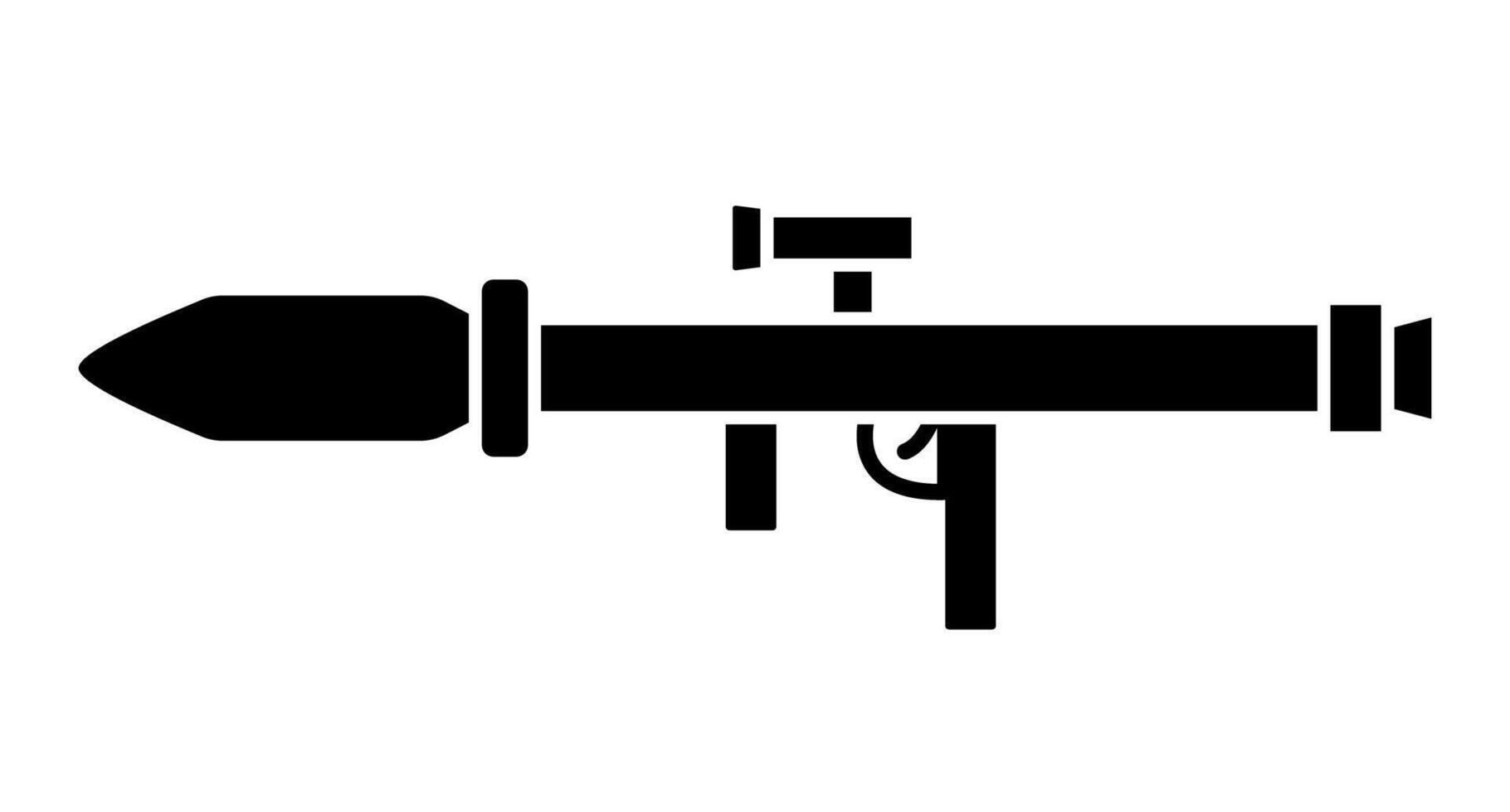 Simple rocket launcher silhouette. vector