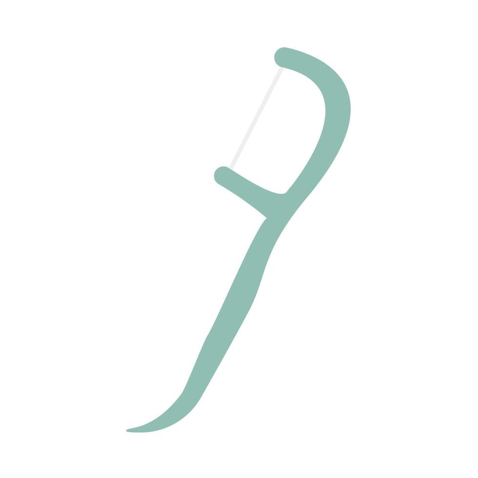 Mint Green Dental Floss Pick icon. vector