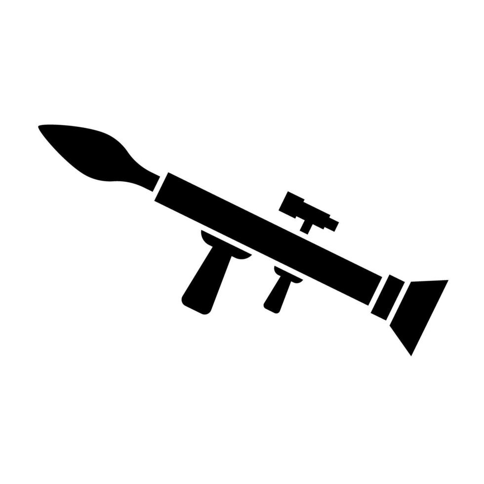 Rocket launcher silhouette icon. vector
