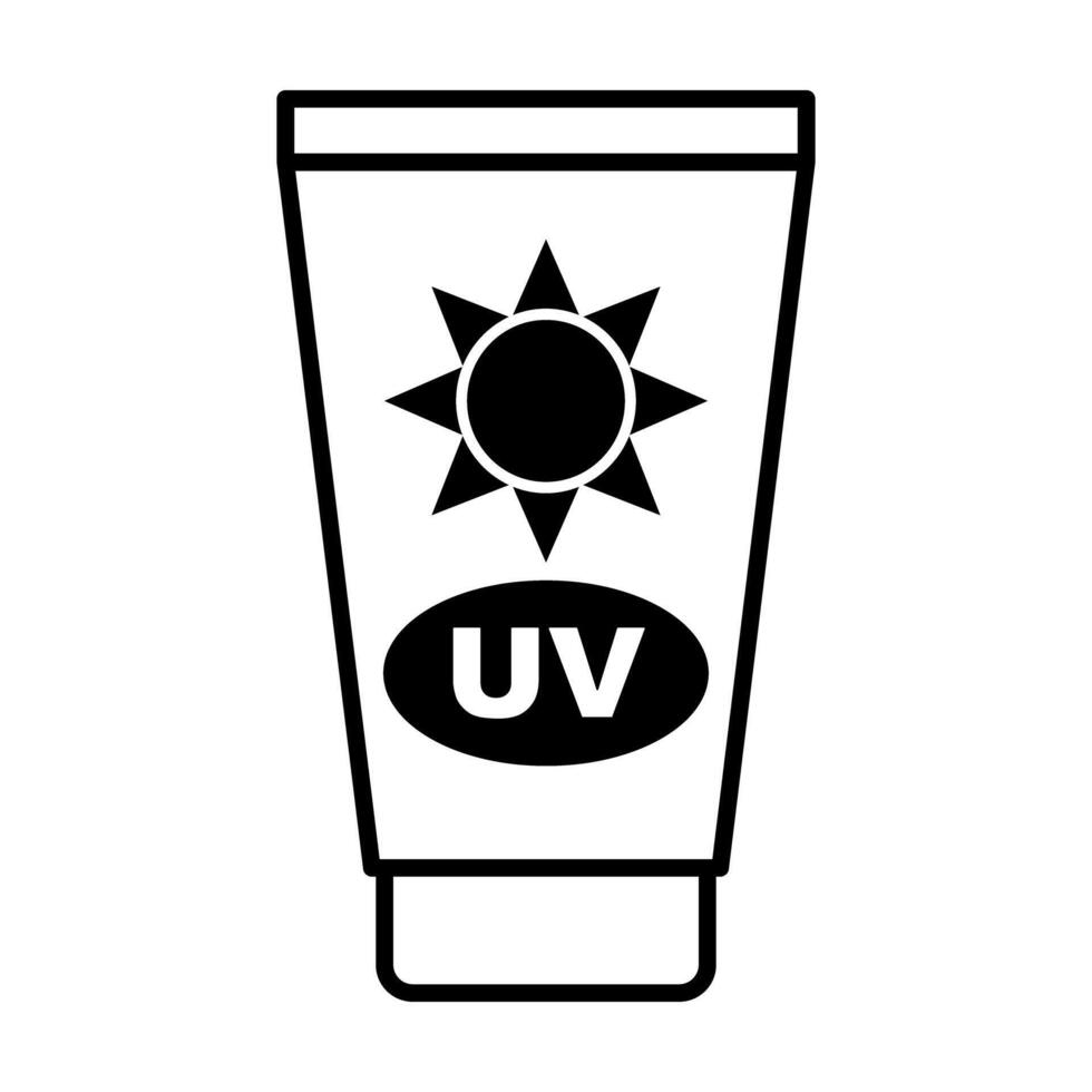 Simple design sunscreen icon vector