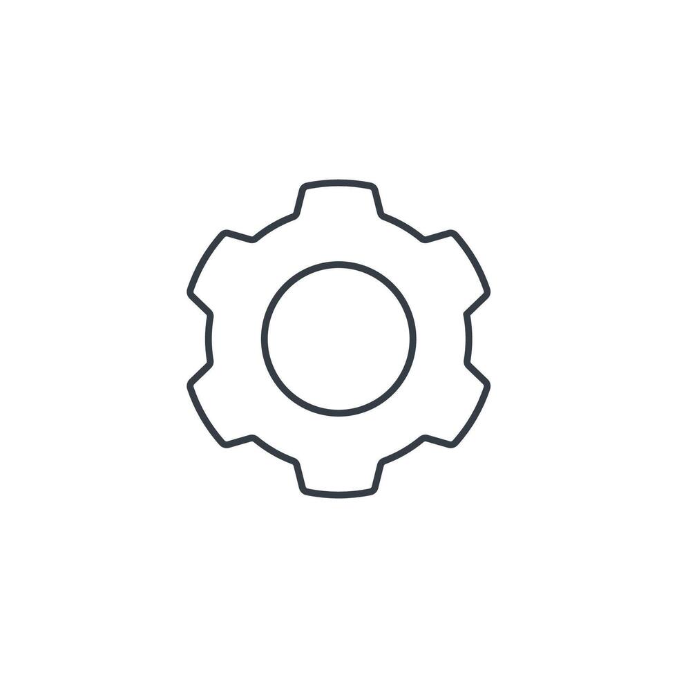 Gear Cog symbol illustration isolated on white background vector