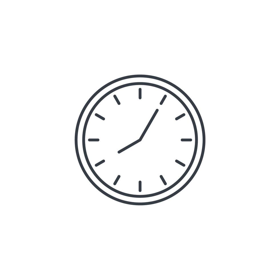 Clock icon illustration isolated on white background vector