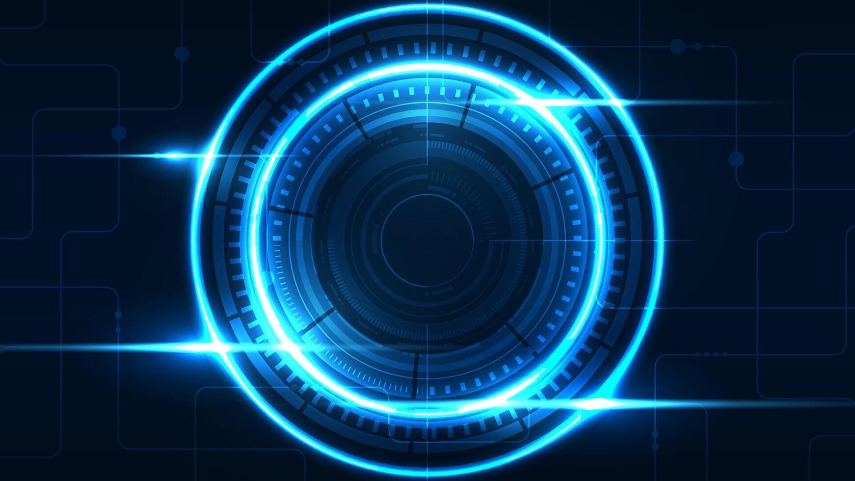 Digital communication cyber cloud network vision Technology blue light background vector