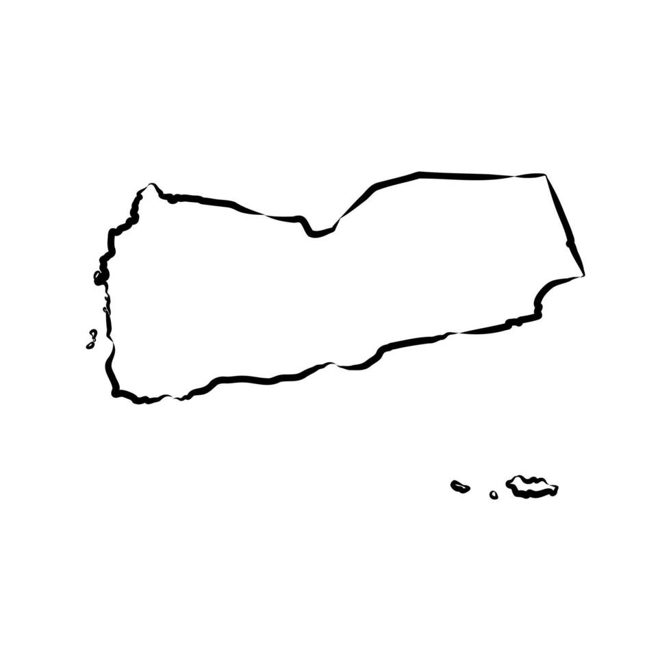 map of the unitary Arab State of Yemen drawing vector