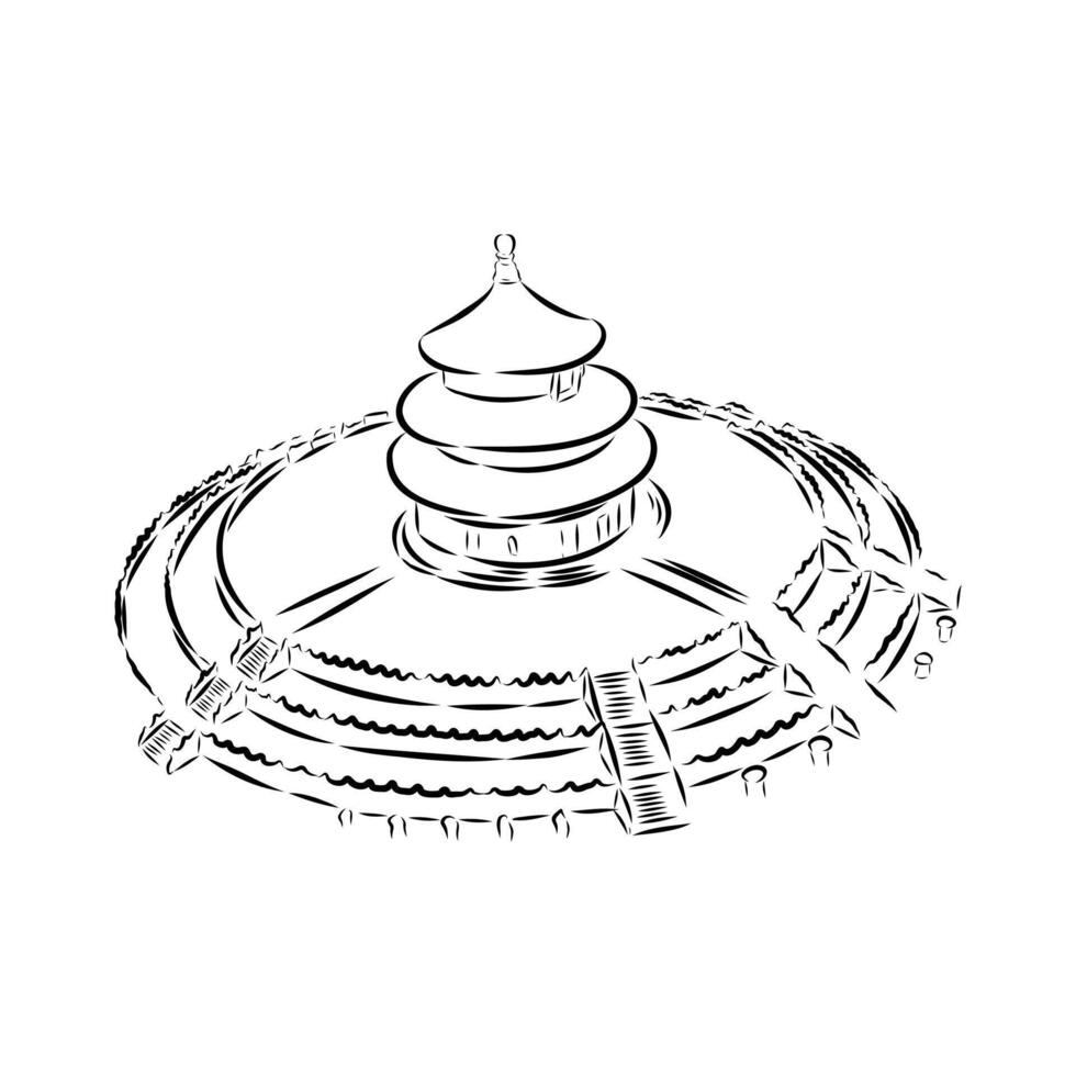 Tiantan Sky Temple in Beijing vector