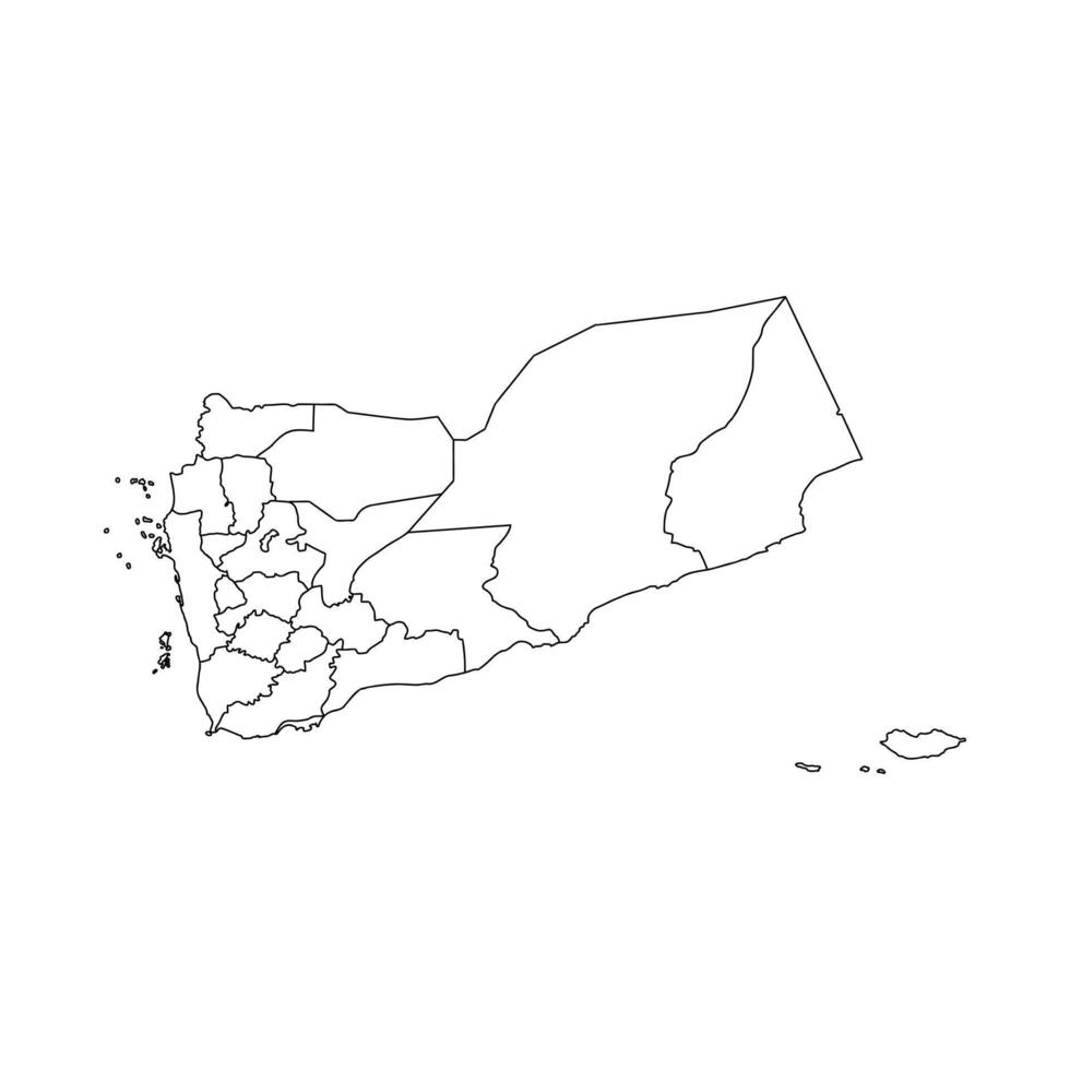 map of the Arab State of Yemen vector