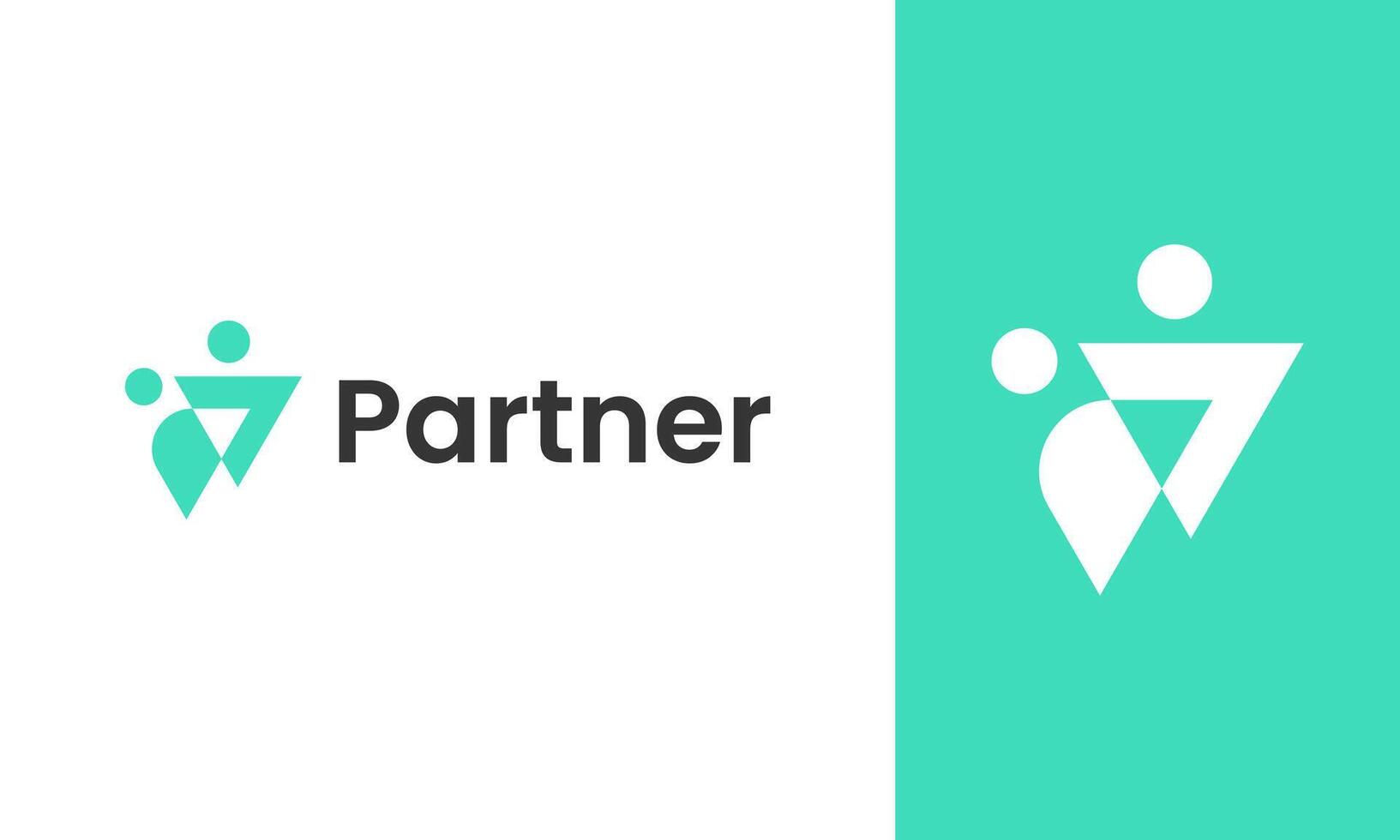 Partner, Teamwork and Support logo design template vector