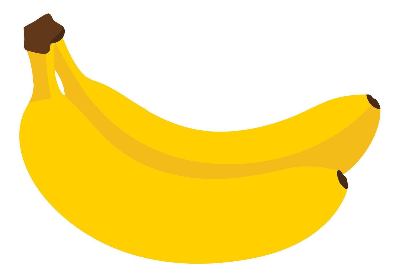 Fresh and Ripe Bananas on a White Background Ideal for Food and Nutrition Themes vector
