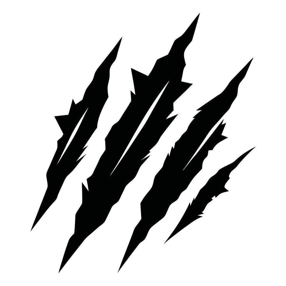 Claw Marks, black Claw Scratches illustration sublimation designs vector