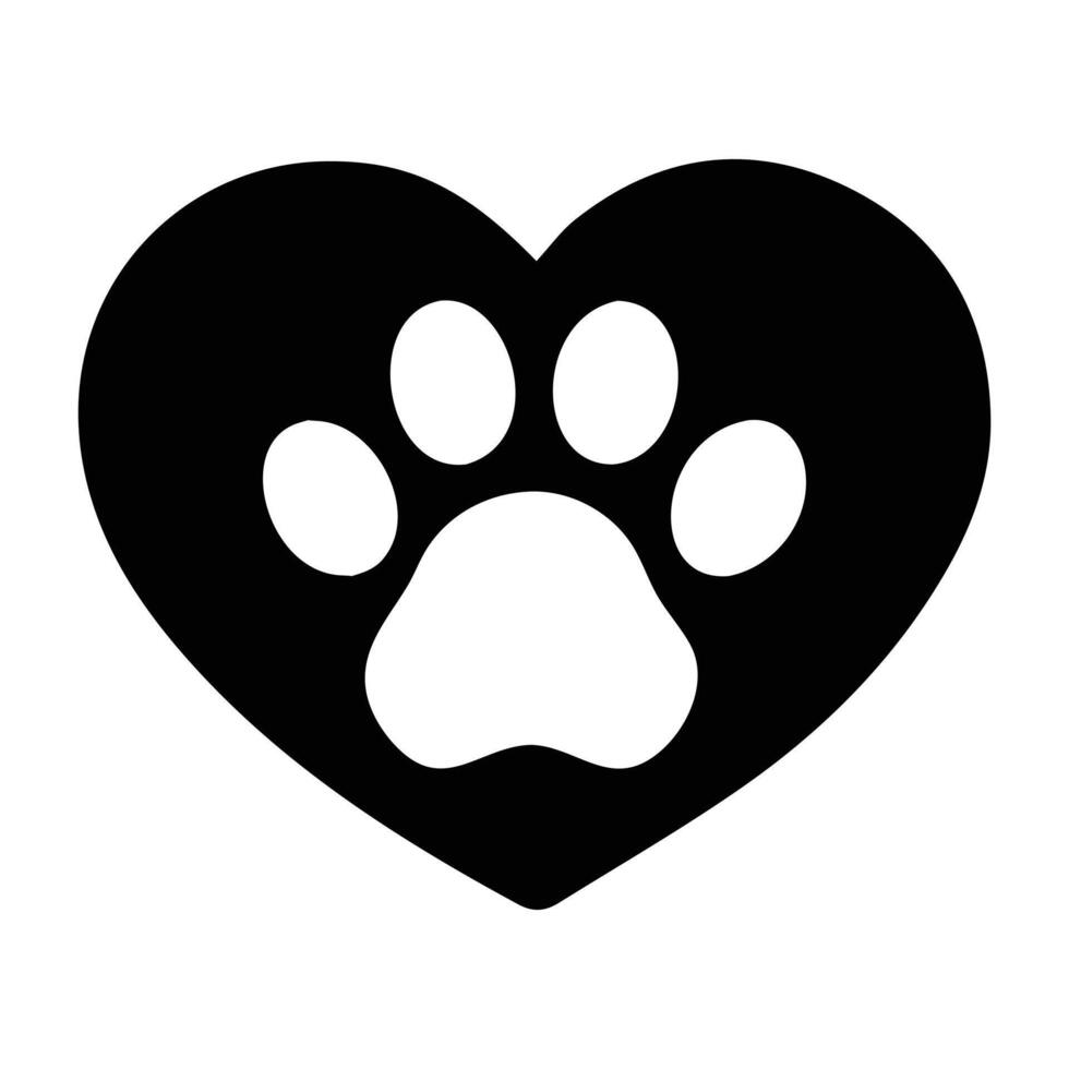 Vintage Style Paw Print Artwork vector