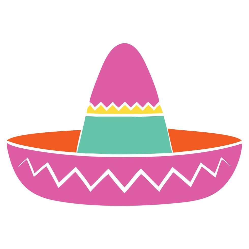 mexico sombrero Cinco de Mayo day illustration, happy Cinco de Mayo festival design sublimation art vector