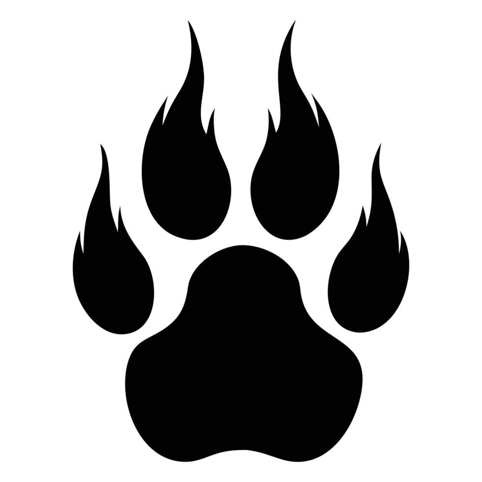 Elegant Dog Paw Print Illustration for DIY Prints vector