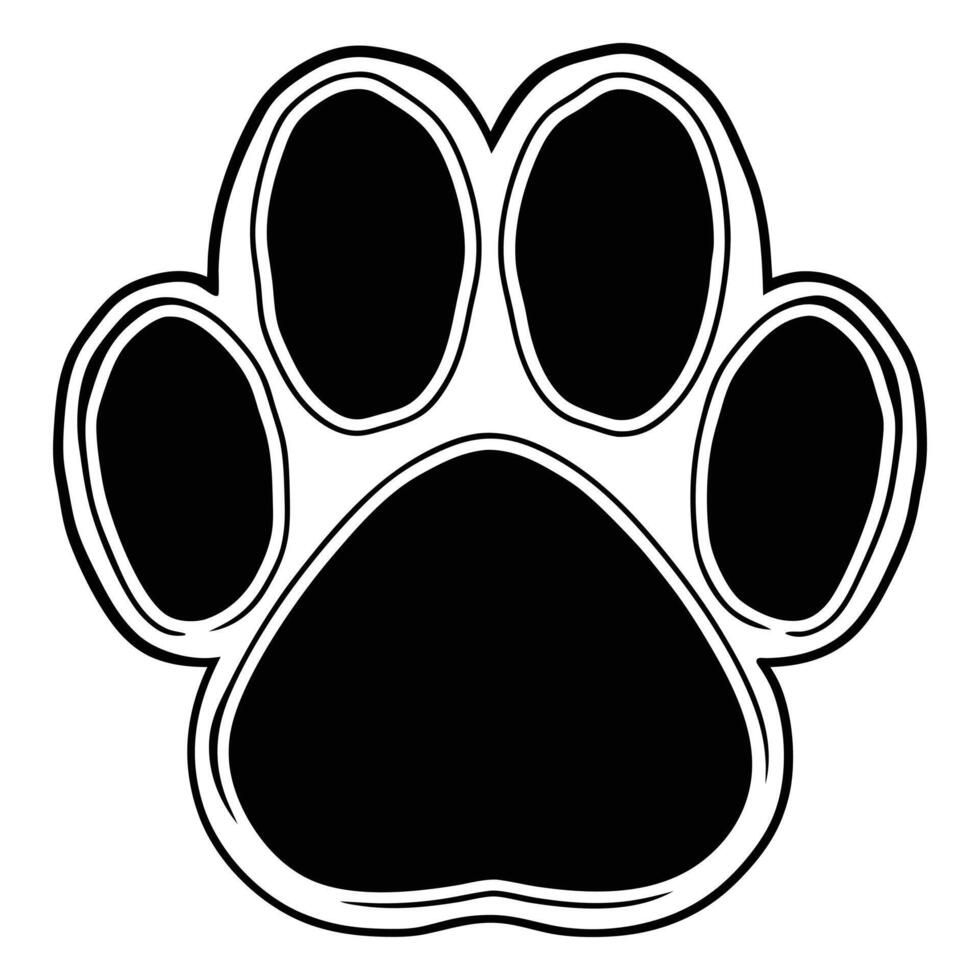 Simple Paw Print Sublimation Artwork for Pets vector
