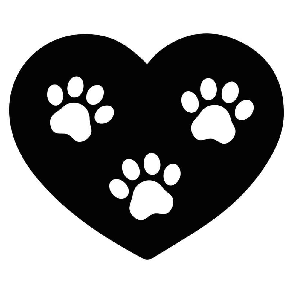 Minimalist Dog Footprint Design vector