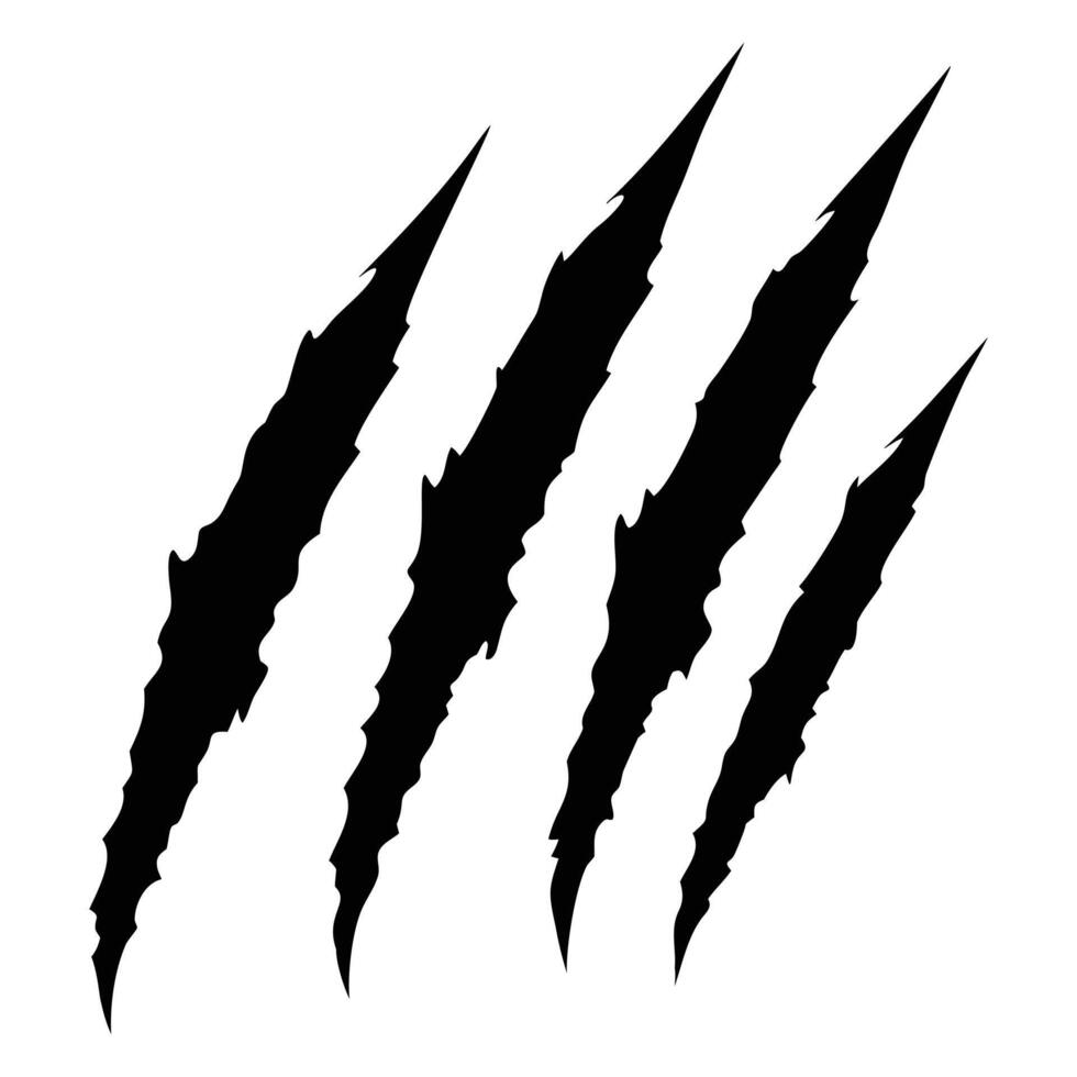 natural Claw Marks, black Claw Scratches illustration sublimation designs vector