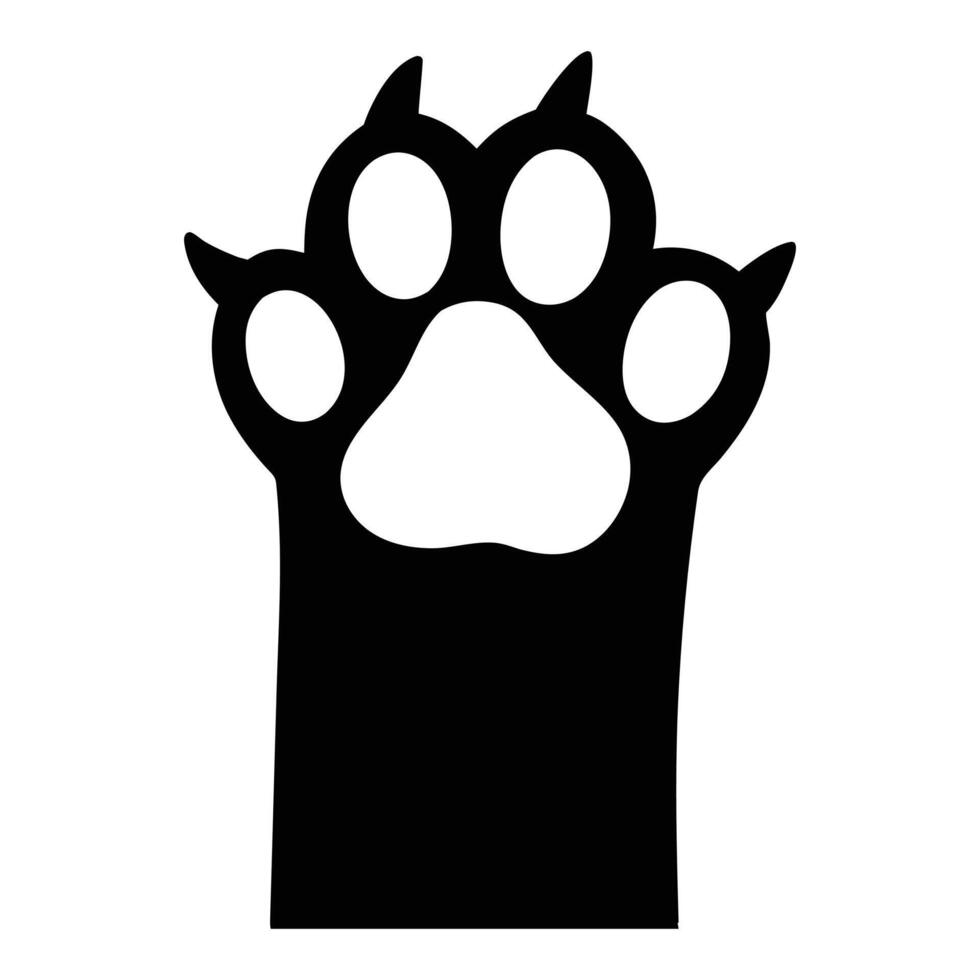 Black and White Footprint Art for Pet Lovers vector
