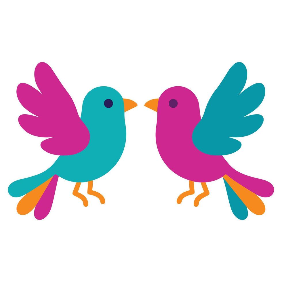 Colorful Otomi Bird Sublimation Design Cute Mexican Folk Art Bird Illustration for DIY Projects vector