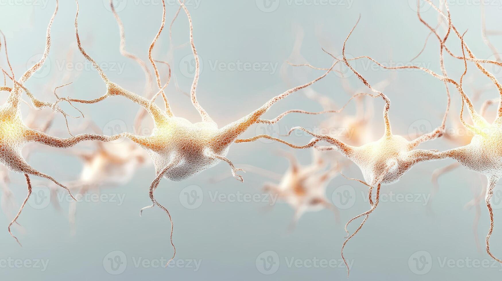 Neural Networks Connection Diagram. Artificial Intelligence Network Structure. Interconnected Nodes Neurons. Data Transmission Process. Science Medical Concept. Light Gray Background. photo