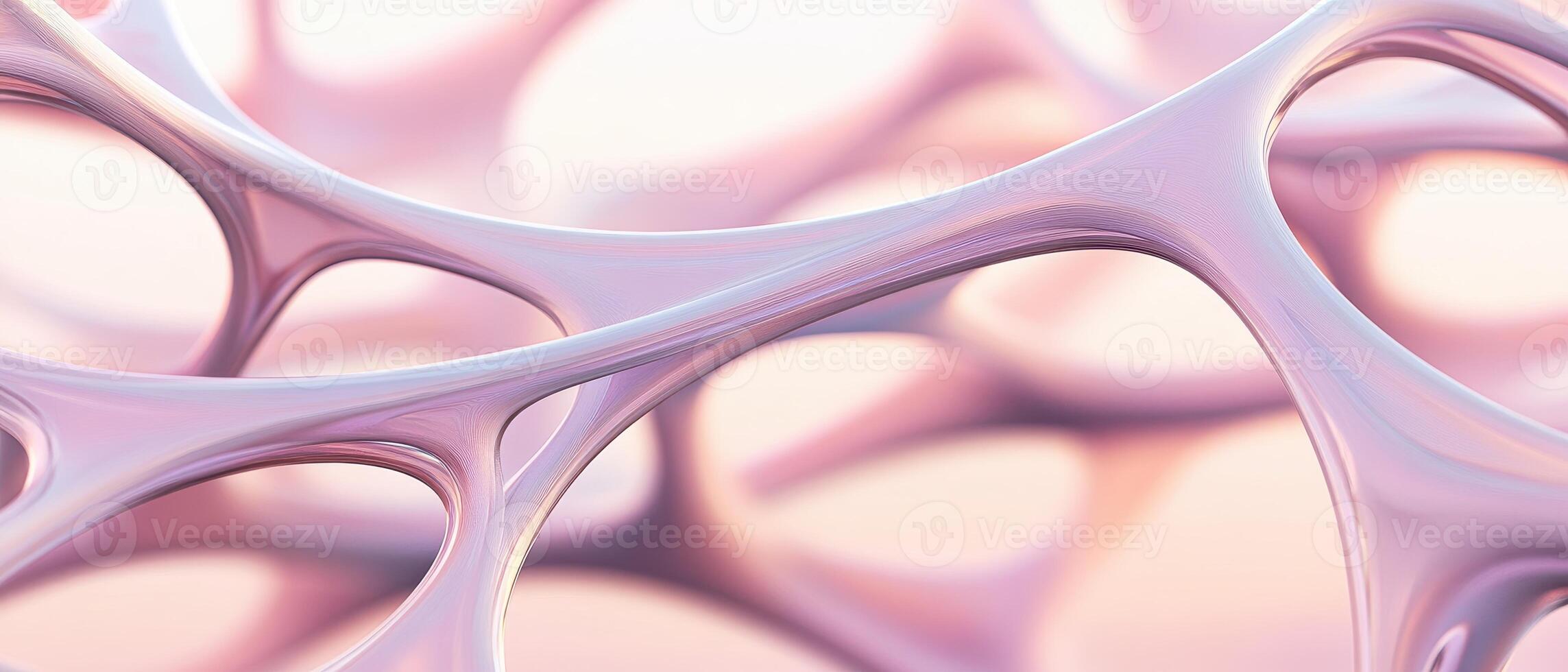 Networks of Pale Rose Lines Intertwined. Complex Geometric Pattern. Interconnected System. Abstract Background of Neural Networks. Mesh Structure. Connected Nodes. Artificial Intelligence. photo