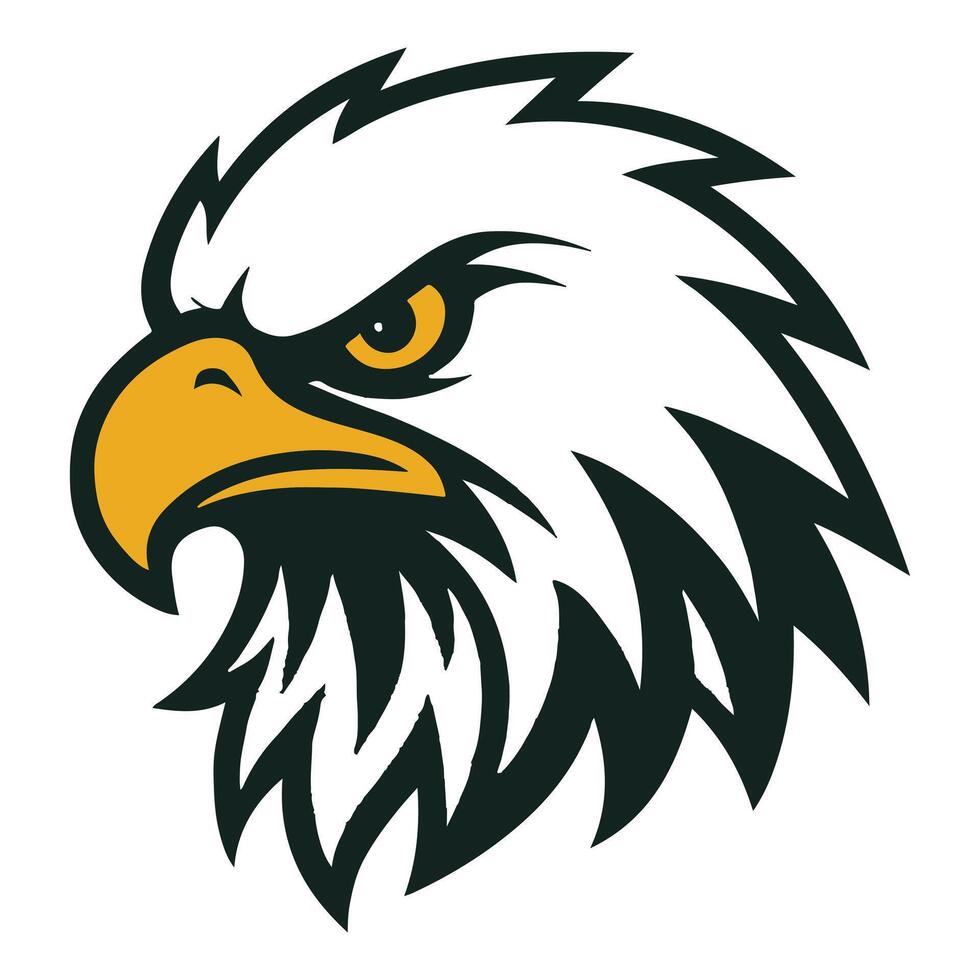 Drawing of Eagle Head with Powerful Presence vector
