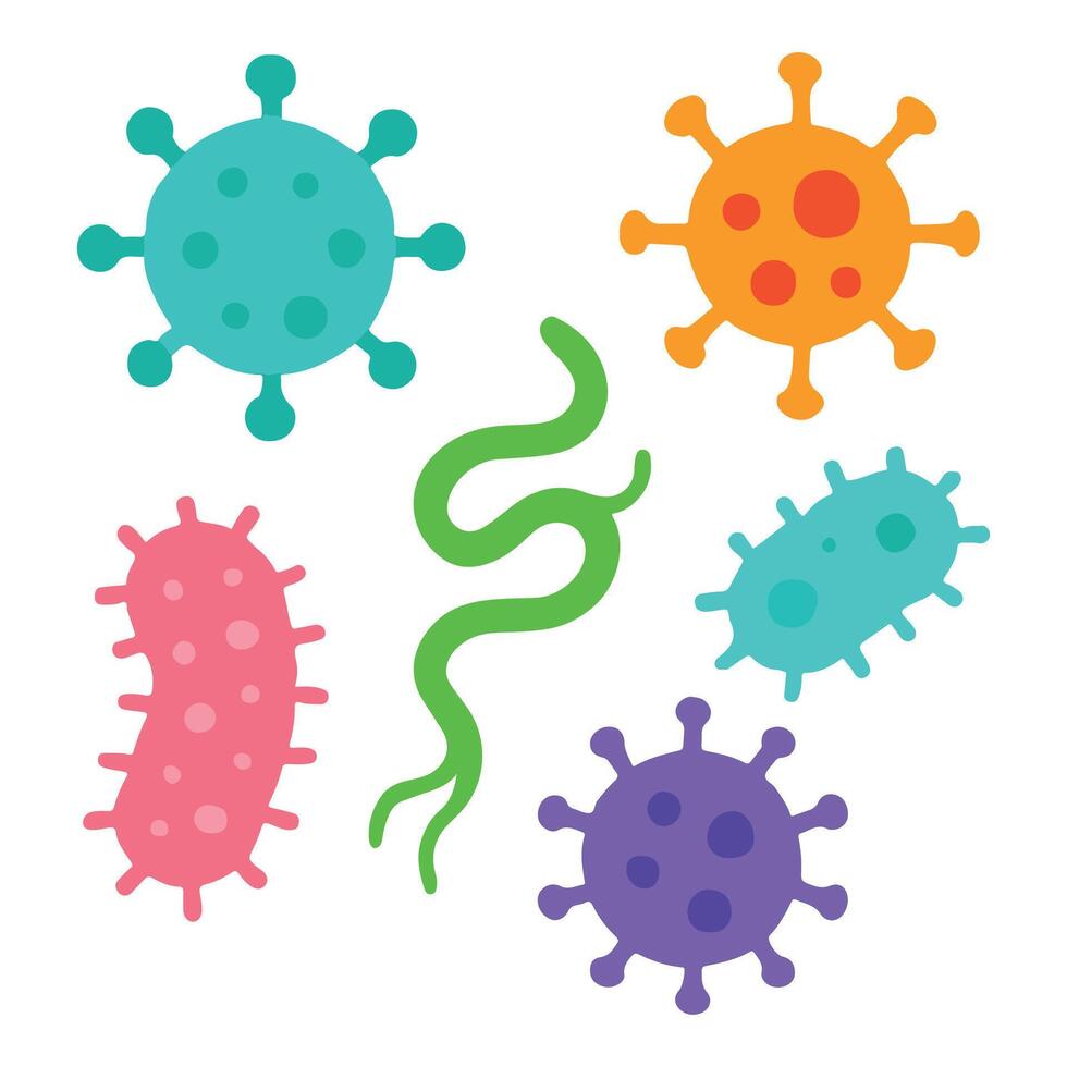 Bacteria illustration, Bacteria science isolated, science department clipart , scientist Design Sublimation vector