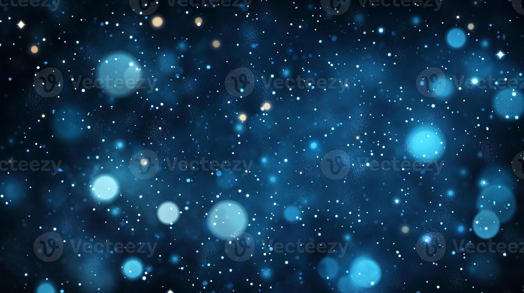 Blue and White Bokeh Lights with Soft Focus photo