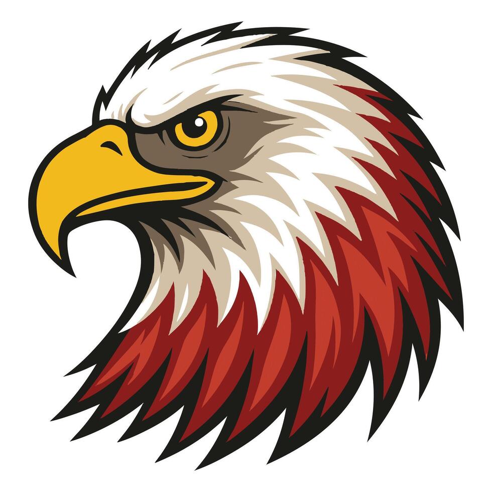 Intense Eagle Face Art for Competitive Branding vector