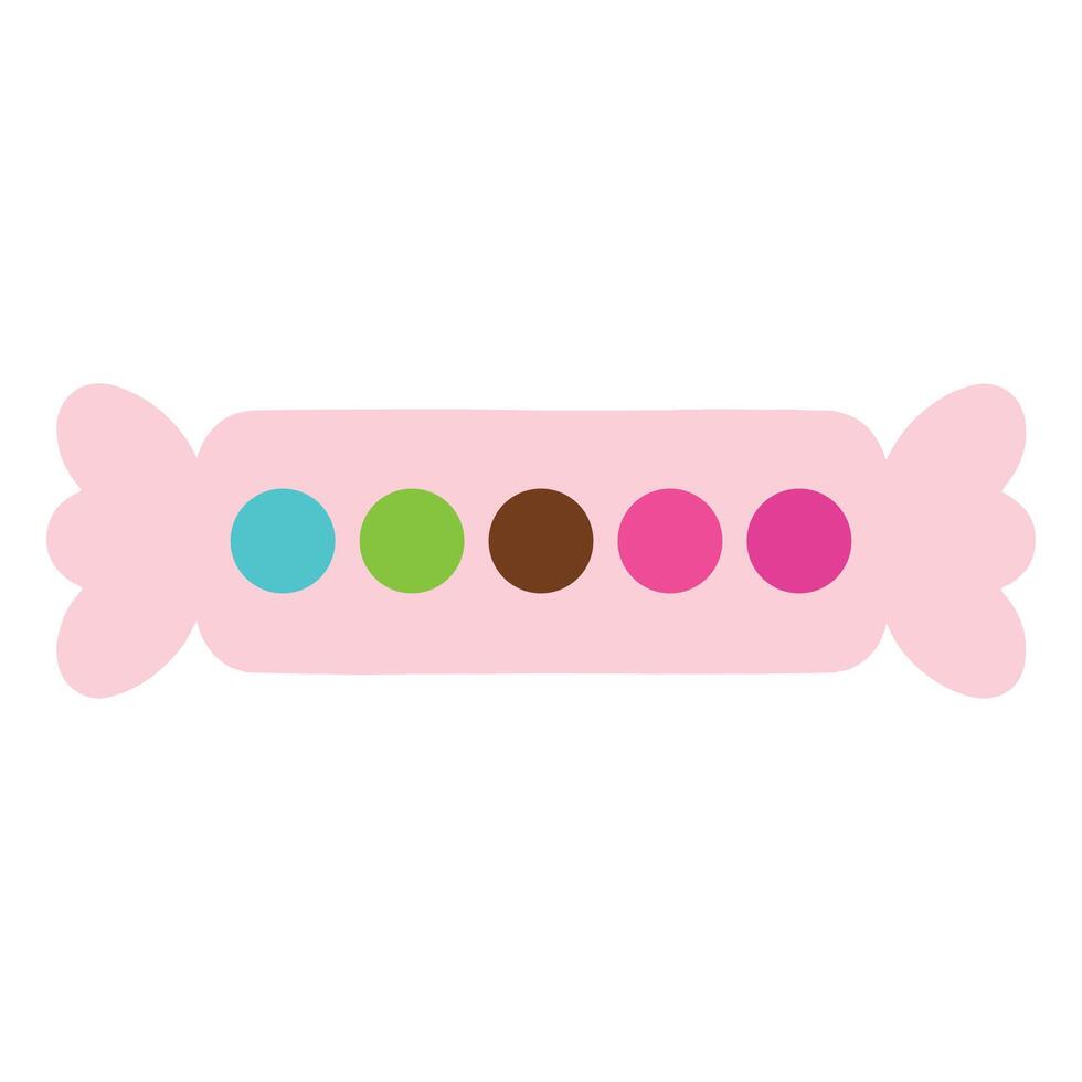 Colorful Wrapped Candy for Confection Designs vector