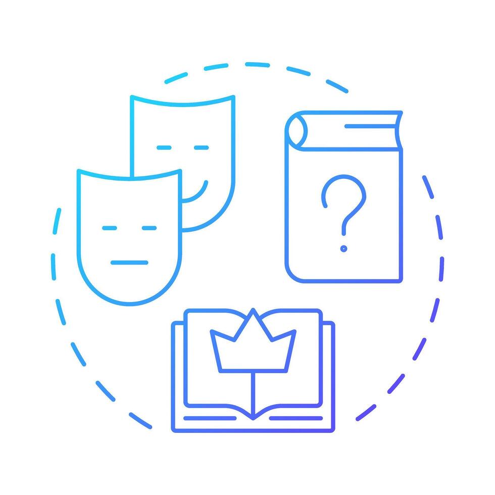 Dont judge by looks blue gradient concept icon. Social, community. First impression. Round shape line illustration. Abstract idea. Graphic design. Easy to use in infographic, presentation vector