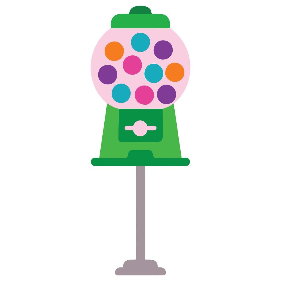 Gumball Machine illustration , candy Confection clipart, sweet candy isolated vector