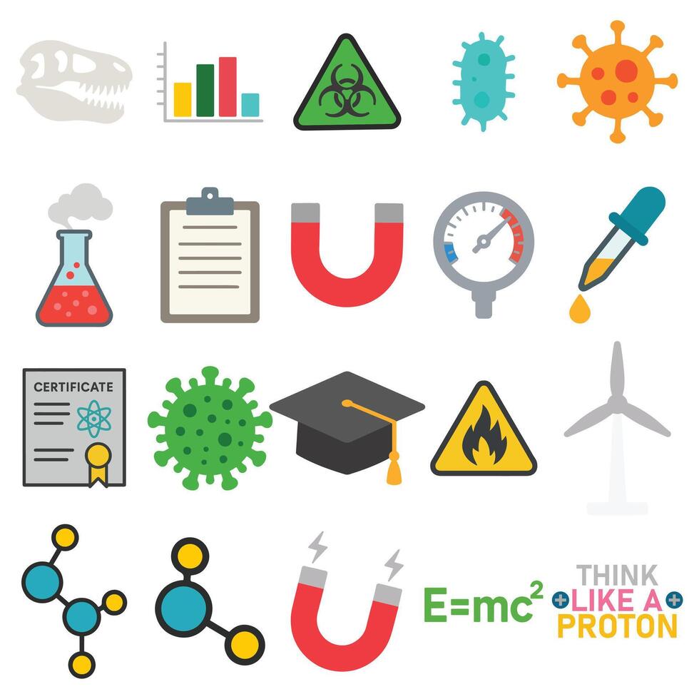 Science illustration isolated Bundle, science department clipart , scientist Design Sublimation vector