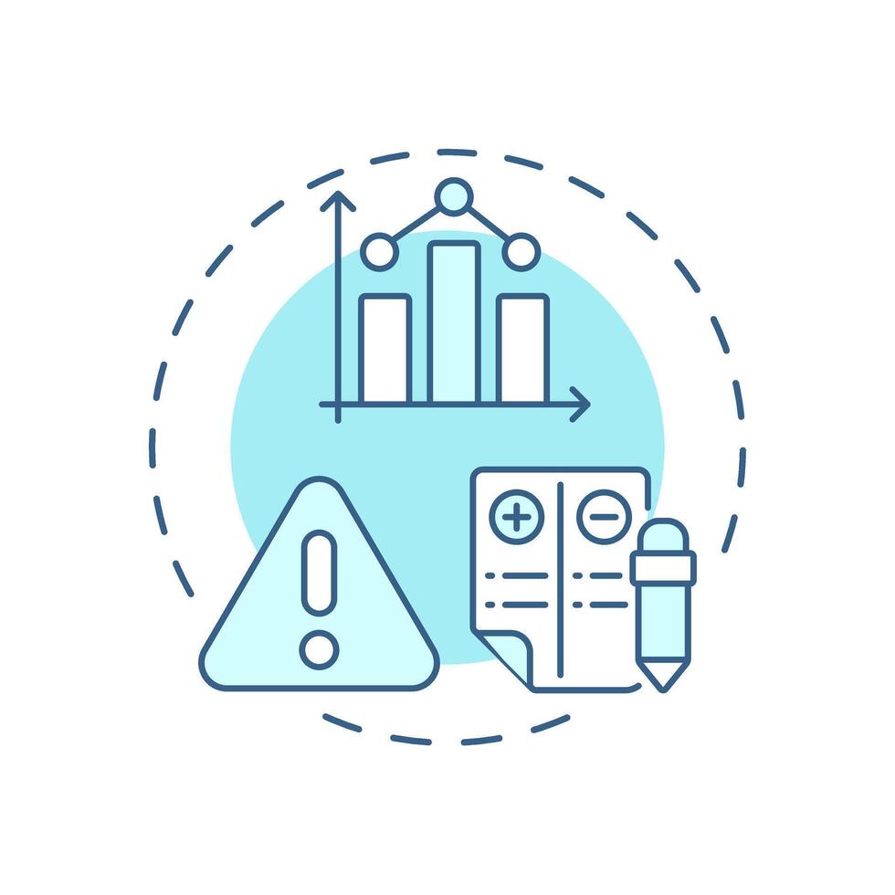 Sensitivity analysis soft blue concept icon. HR management strategy planning. Workforce forecasting method. Round shape line illustration. Abstract idea. Graphic design. Easy to use blog post vector