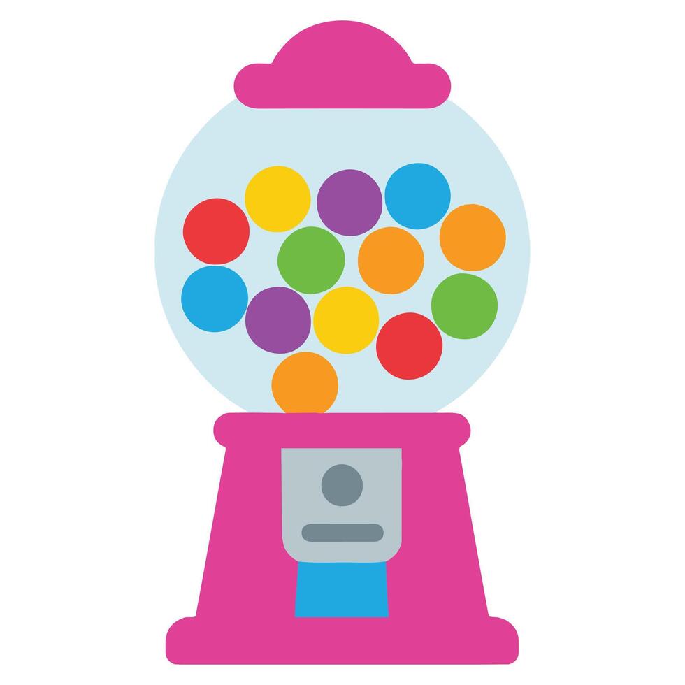 Gumball Machine illustration , Colorful candy Confection clipart, sweet candy isolated vector