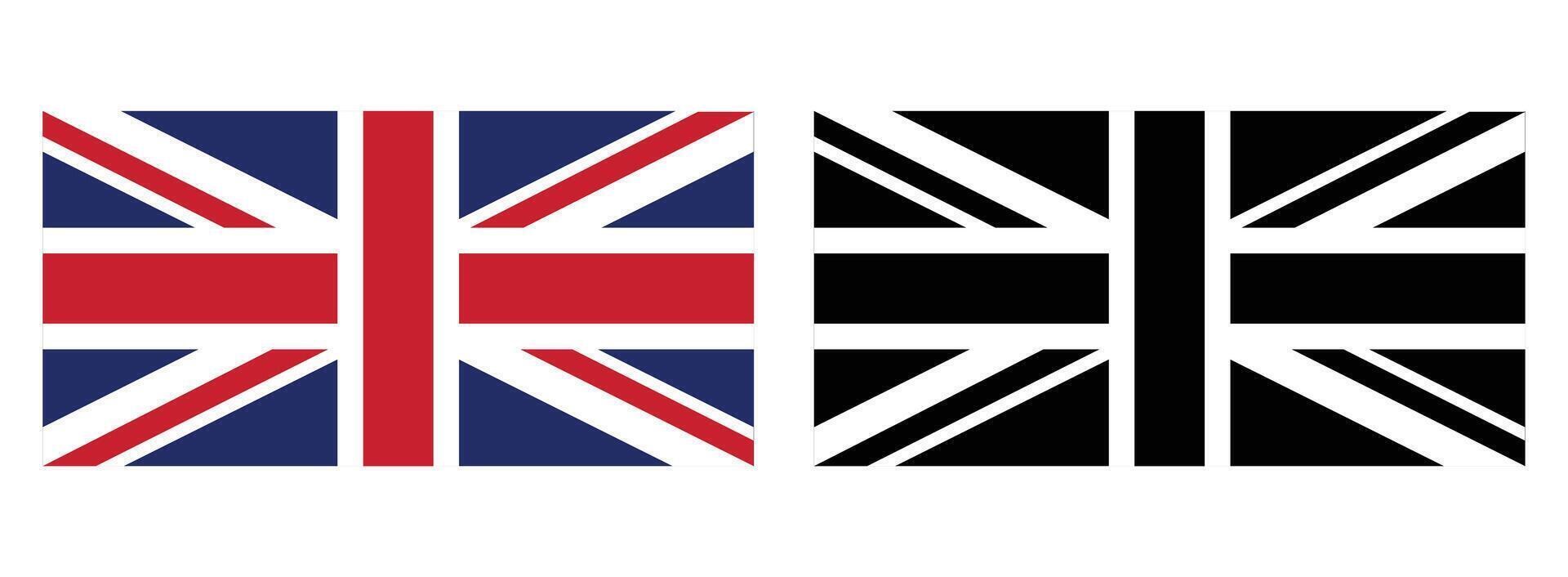 united kingdom flag designs set vector