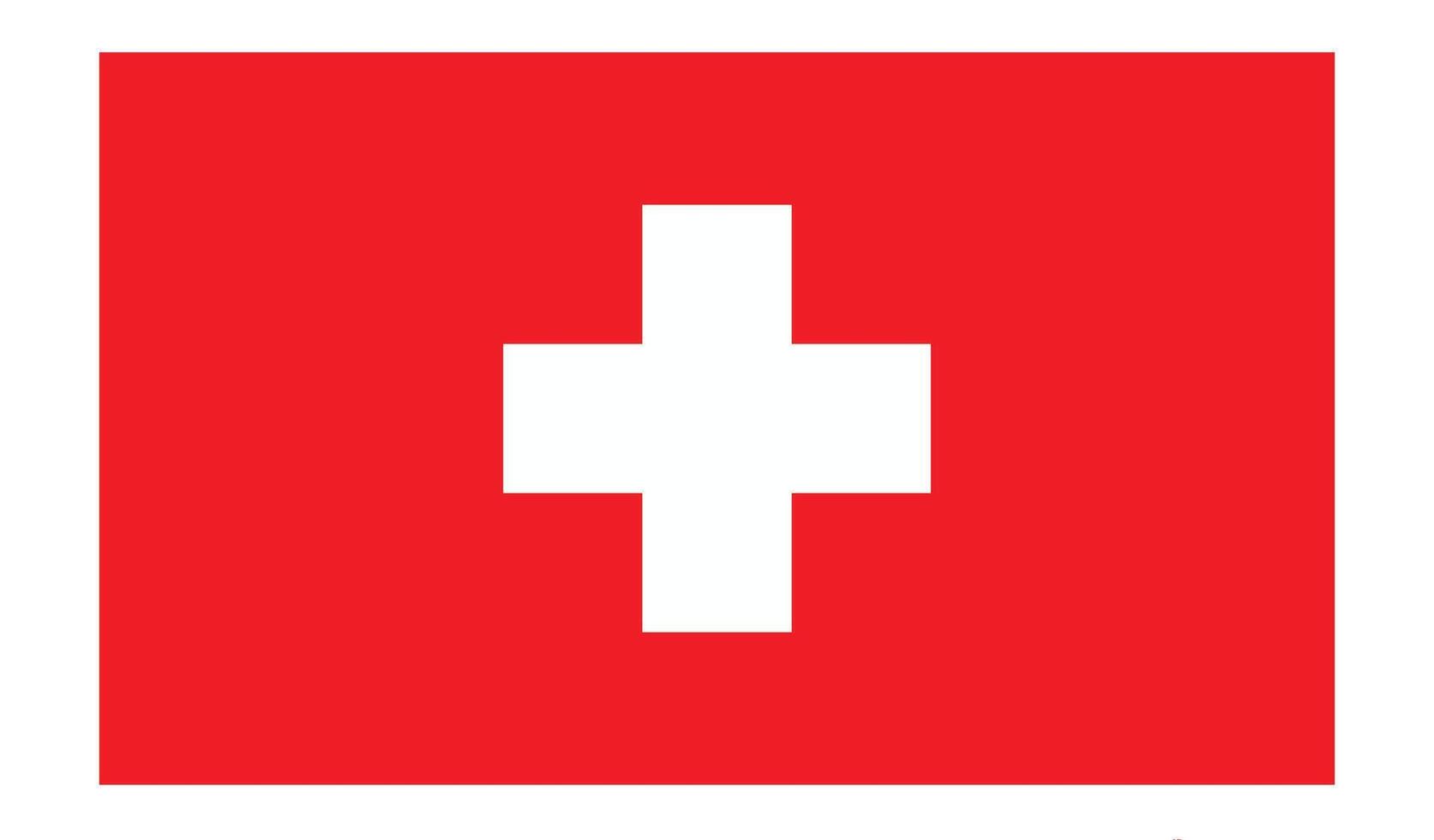 switzerland national flag isolated on white vector