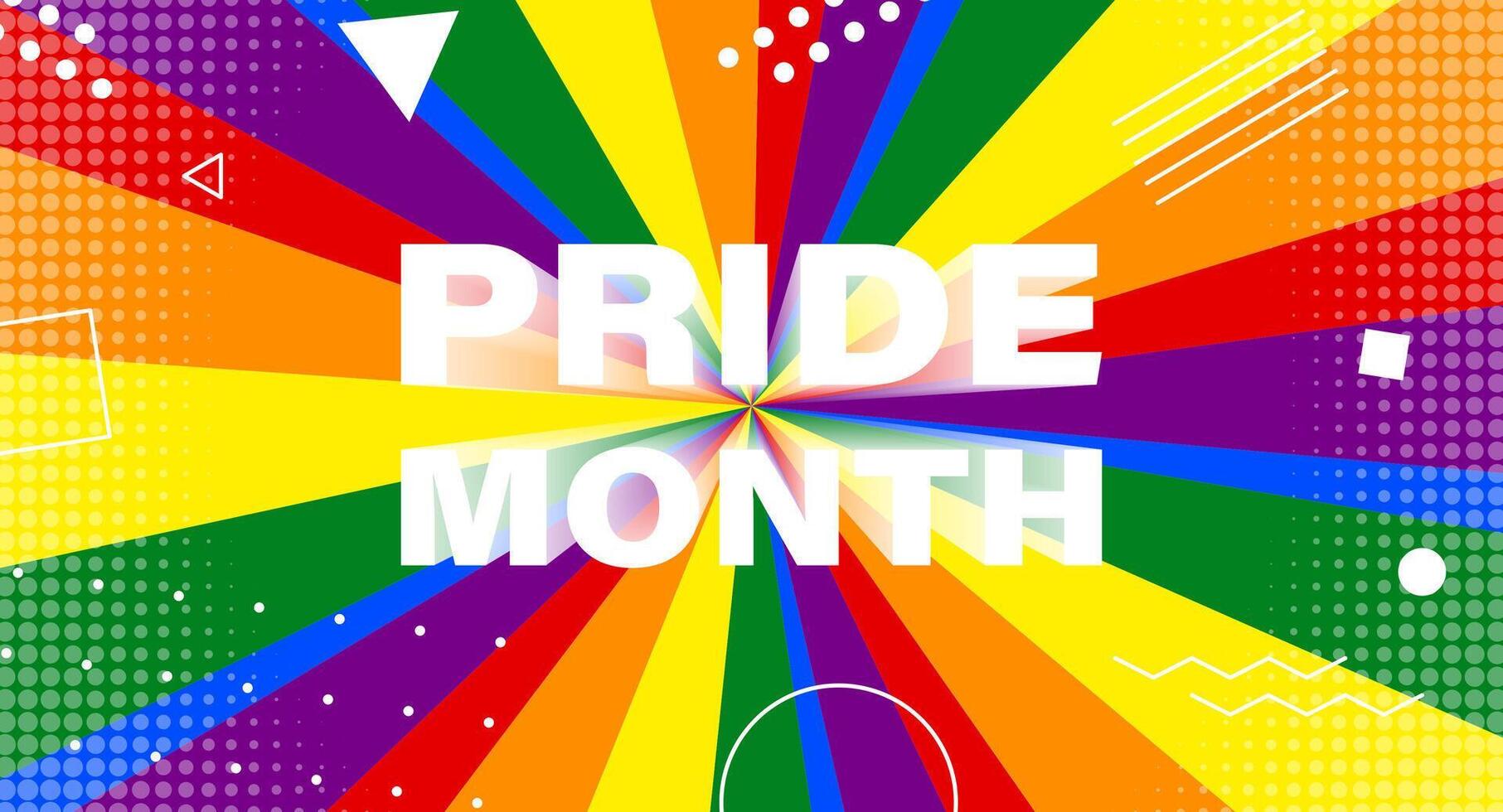 Bright colorful banner for LGBT pride month. Colorful LGBT rainbow flag. illustration vector